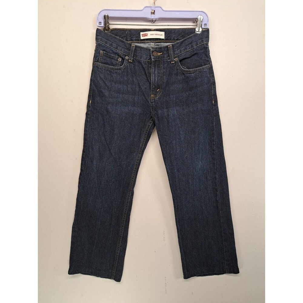 Levi’s 505 Regular Fit Boys 14 Jeans 27x27 Dark Wash Denim Straight Leg Classic